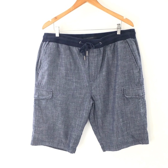 Sean John Other - Sean John Men Shorts Drawstring Closure Pockets Lightweight Blue Cotton Sz XXL